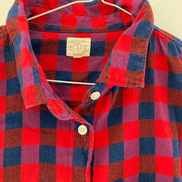 J.Crew plaid bottom down shirt - Picture 2 of 3